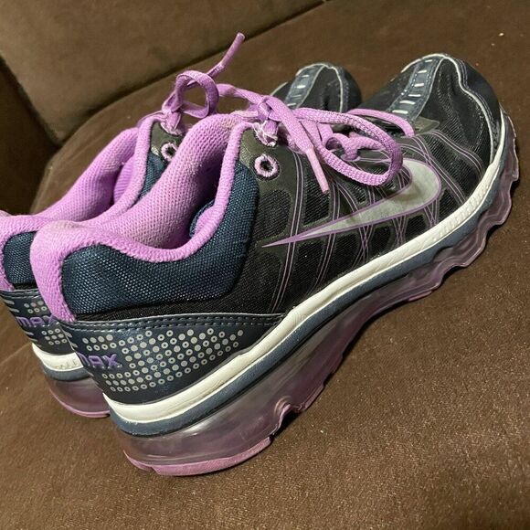 Very Good Nike Air Max 2009 Vintage Black Grape Womens 7 US 5.5 Y GS 38 EUR - Picture 5 of 8